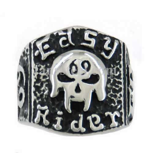 FSR11W08 69 ER G skull easy rider biker ring